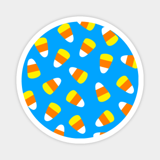 Candy Corn on Blue Magnet